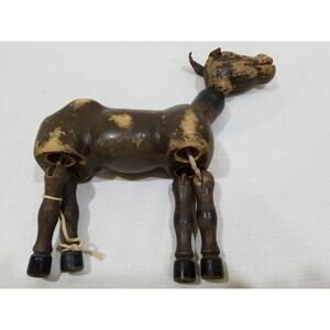 Vintage Schoenhut Humpty Dumpty Pose-able Jointed Wooden Circus Donkey